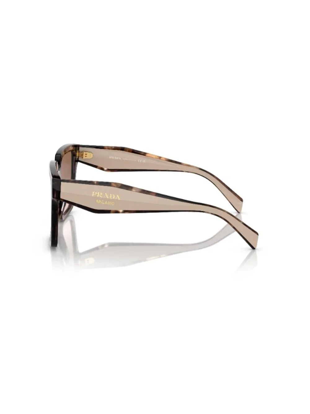 New Prada Women's Sunglasses Havana Square Brown Lens Acetate Frame PR 24ZS 56